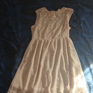 Dividwd By H&MElegant Cream Lace Womens Dress